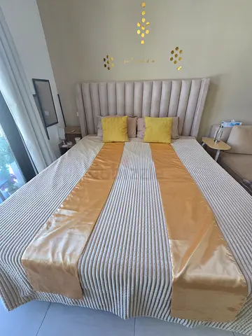 King Size Bed (180cm x 200cm) – Like New + Studio Furniture Available – JVC Dubai – AED 750