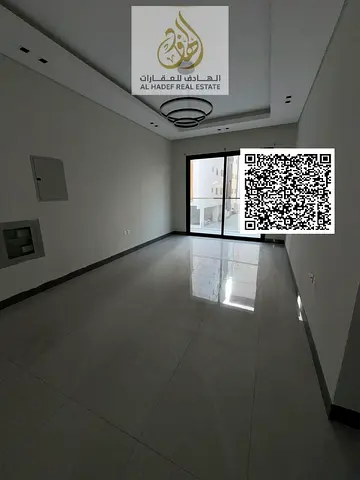 Two bedrooms and a living room in Al Jurf 3, behind the Chinese Market. Three bathrooms and a balcony. Super deluxe finishing. Rent is 45,000 AED paya