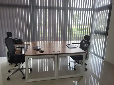 Vertical blinds modern design in grey  very good condition