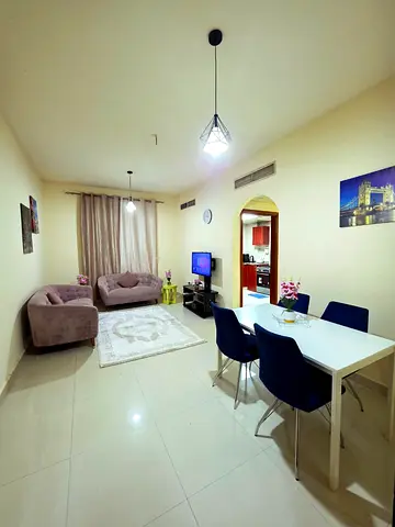 One bedroom and living room, clean furnishings, for monthly rent