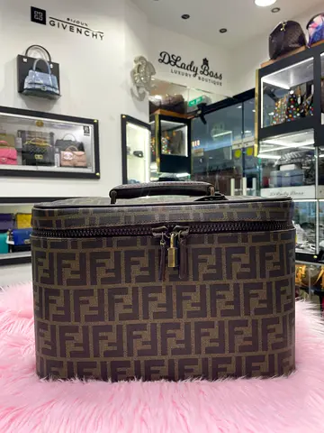 Fendi Zucca Monogram Vanity Case / Makeup Train Case (Authentic/PreOwned)