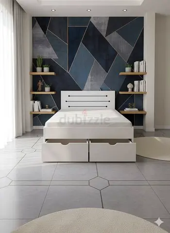 White Single Bed with Under-bed Drawers — Modern Storage Bed