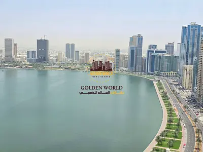 2BR Apartment in Al Majaz 3 Full Sea View, 3 Balconies, Maid Room, Free AC – AED 75,000