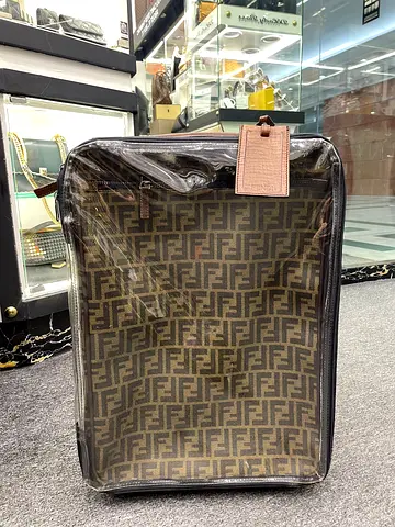Fendi Tobacco Zucca Coated Canvas Suitcase (Authentic/PreOwned)