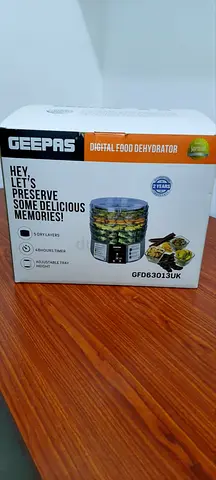 Geepas Digital Food Dehydrator - GFD63013UK,Like New in Box