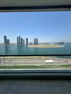 The most luxurious and elegant apartment in Al Mamzar with a direct sea view, three bedrooms, maid&#