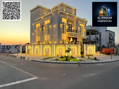Corner villa with classic design, custom finishing, and a roof terrace. 6 master bedrooms. Price in