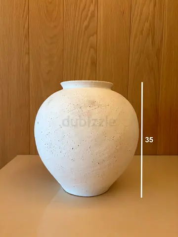 ZARA Home White Textured Ceramic Vase