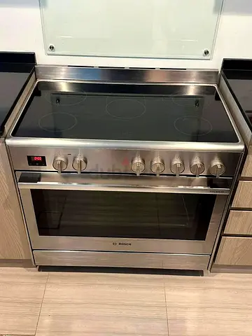 Bosch series 8 electric ceramic 5 hobs cooker oven dual fan stove 90x60 cooking range by tete