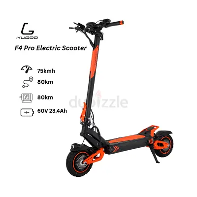 Kugoo F4 Pro Electric Scooter 1400W x 2 70-80KM Range 68KM Speed