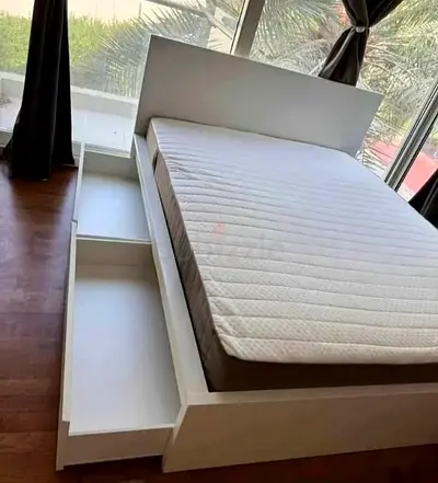 Ikea malm king bed with ikea mattress like new