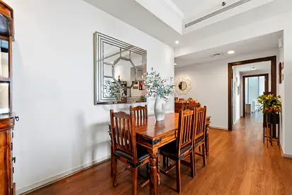 Solid Wood Dining Table with 6 Chairs - Classic Design