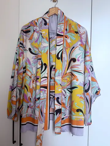 ZARA patterned womens kimono and shorts costume