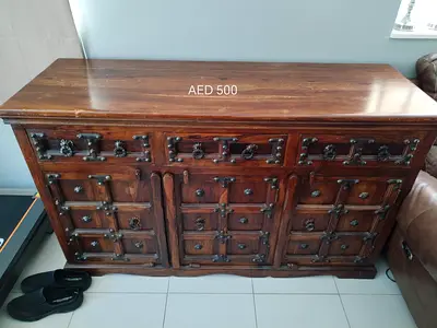 Solid Wood Rustic Sideboard / Console - Handmade Look (AED 500)
