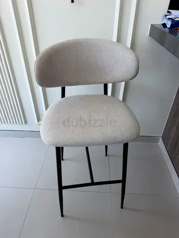 Set of 3 modern upholstered bar stools