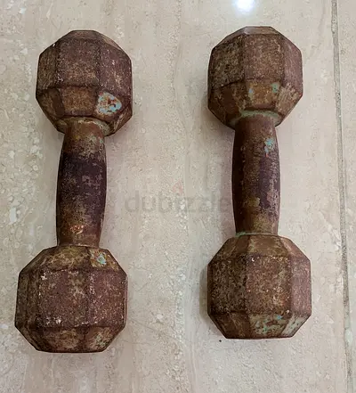 Pair of METAL Dumbbells - 2 x (5kg) Solid Metal