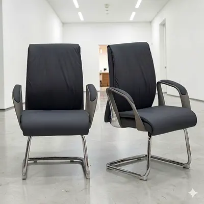 1 peice Black Visitor/Conference Chairs with Cantilever Base