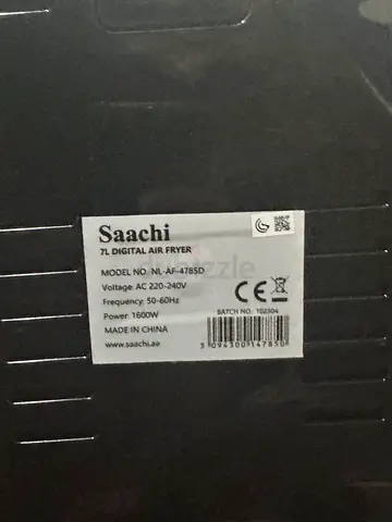 Saachi Electric air fryer (used once)