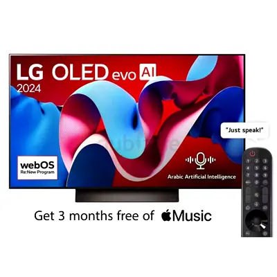 LG 77 Inch 4K Smart TV, OLED evo C4, Magic Remote, Dolby Vision, WebOS24, (2024 Model), Color Black
