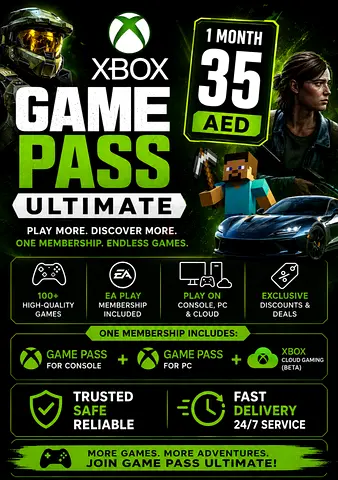 Xbox Game Pass Ultimate — 1 Month (AED 35) — Instant Delivery