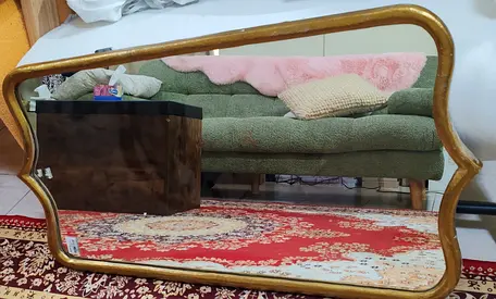 Large Vintage Gold-Framed Wall Mirror