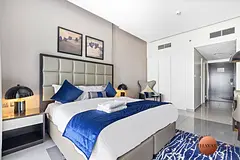 Fully furnished studio apartment is located in DAMAC Maison Majestine