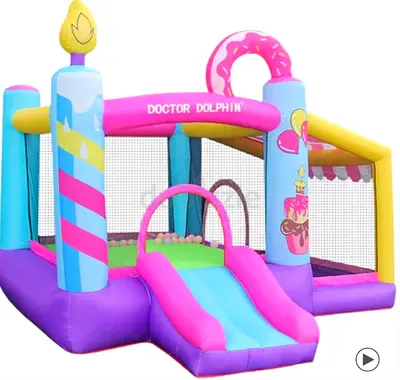 =Flobo Doughnuts Bouncy Castle For Kids 290 x 270 x 220cm   org =706 aed   1,490aed