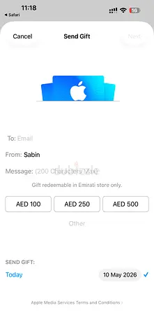 Apple gift card