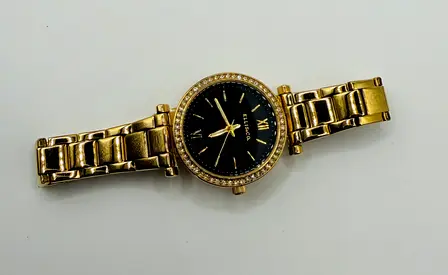 Ellis  Co Serena Womens Gold Stainless Steel Bracelet Watch