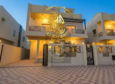 Luxury villa with 5 master bedrooms in Al Helio 2, opposite Al Hamidiya Park and on Sheikh Mohammed Bin Zayed Road