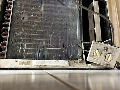 Used air conditioner indoor evaporator coil unit (needs repair)