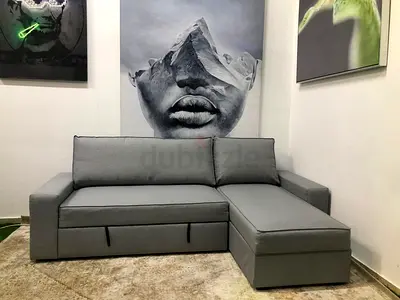 IKEA BARSLOV L shape 3-seater sofa with chaise longue