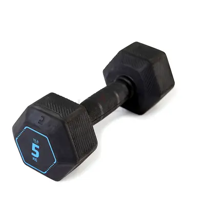 Decathlon Rubber Dumbbell - 5 kg (single) - Good Condition