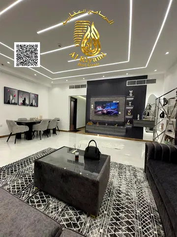 Furnished one-bedroom apartment with a sea view in Ajman Walkway, first occupancy.