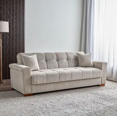 3-Seater Fabric Sofa Bed with Storage