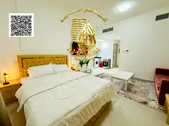 Furnished studio apartment with new furniture in Ajman Corniche – a tourist location close to the 