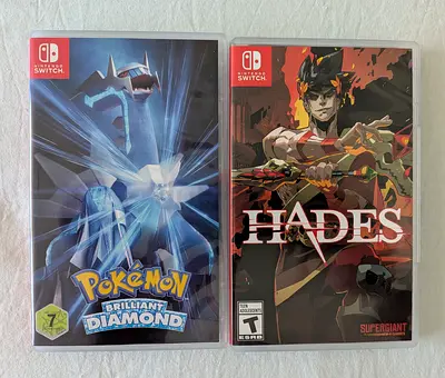 Two Nintendo Switch Games — Pokémon Brilliant Diamond  Hades (Physical)