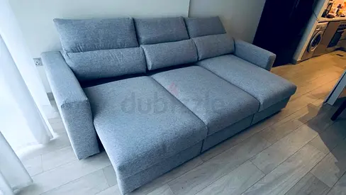 IKEA Esklstuna L shape sofa Bed Gray