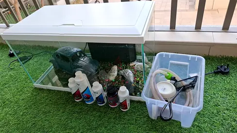 Glass Aquarium Tank with Accessories - 60cm with Filter, Heater and Supplies