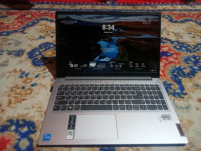Silver Lenovo Laptop with Charger, Mouse and Carry Case - Good Condition