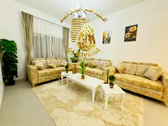 Furnished one-bedroom apartment for rent in Ajman Corniche, tourist location, all bills included