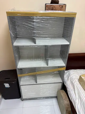 Used multi-compartment storage cabinet / bookshelf, good condition