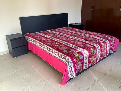 bed set with nightstands and mattress