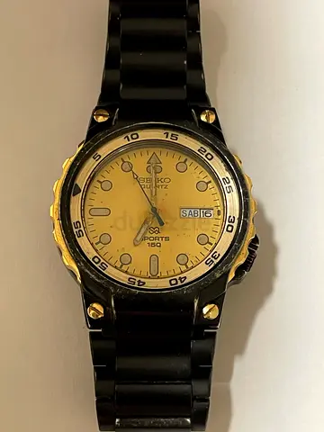 Vintage Seiko Two-Tone Mens Analog Watch with Day-Date