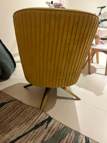 Velvet Swivel Accent Chair – Mustard Yellow | Home Centre