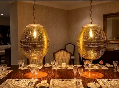 Two Elegant Brass Lanterns for Your Home NOTE(100AED PER PIECE) ‼️