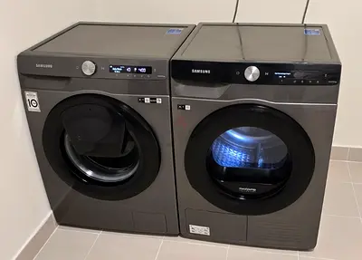 Free Delivery- SAMSUNG 9KG Washer 9KG 💯 Dryer Separate Set With Wi-Fi Connection 60x60 cm