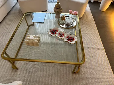 Luxury Glass Coffee Table Set of 2