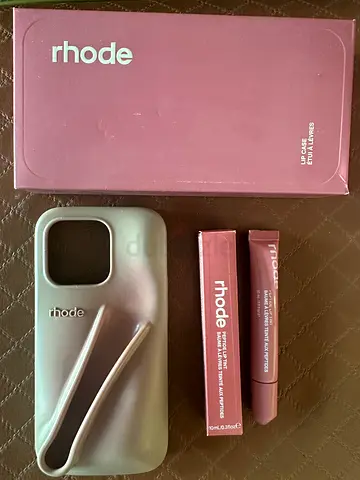 Rhode Peptide Lip Tint Set with Matching Phone Case iPhone 14 pro