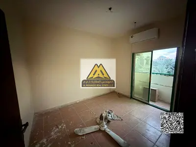 شقة غرفتين وصالة للإيجار السنوي | روف كبير + بلكونة + تكييف سبليت جديد | أقل سعر في النعيمية 2